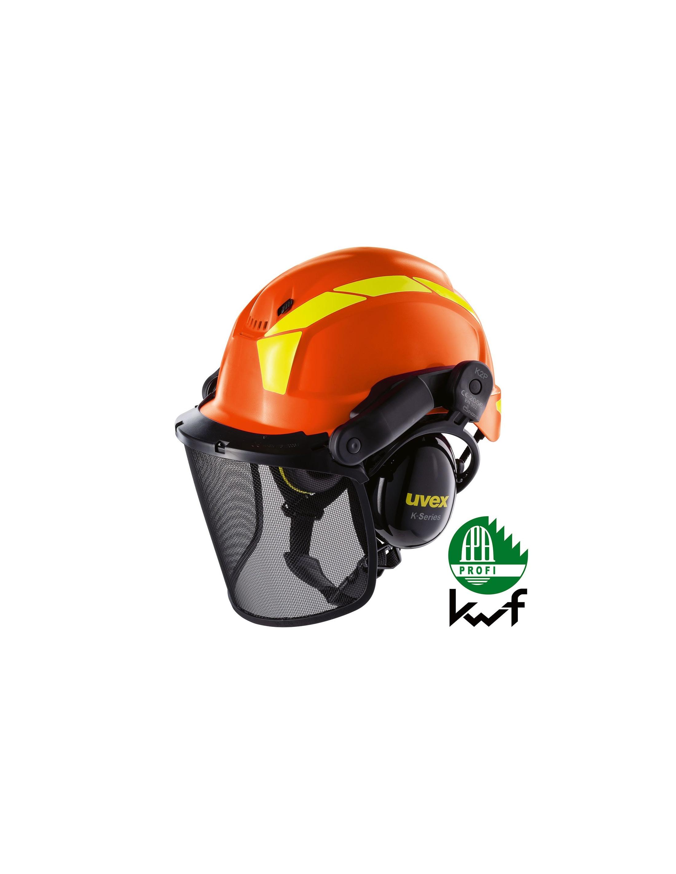 Casco kit forestale Pheos Forestry arancio/giallo Uvex Safety