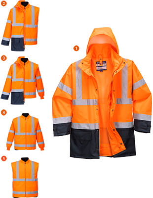 Giacca Executive S768 5 in 1 Hi-Vis Portwest  - Portwest - Abbigliamento da lavoro alta visibilità