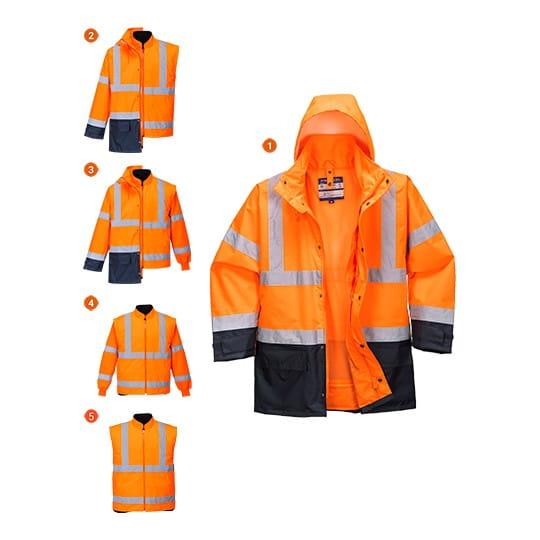 Giacca Executive S768 5 in 1 Hi-Vis Portwest  - Portwest - Abbigliamento da lavoro alta visibilità