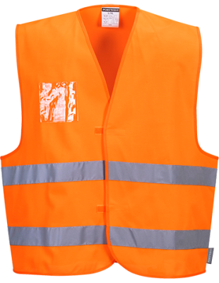 Gilet con porta badge Hi-Vis  - Portwest - Abbigliamento da lavoro