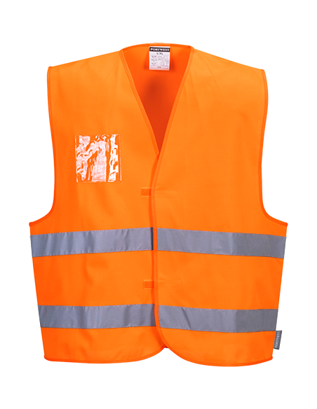 Gilet con porta badge Hi-Vis  - Portwest - Abbigliamento da lavoro